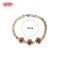 Romantic Red CZ Sunburst Bracelet for Women | 18K Gold Plated Brass Wholesale