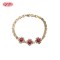 Romantic Red CZ Sunburst Bracelet for Women | 18K Gold Plated Brass Wholesale