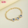 Pulsera de girasol de latón chapado en oro de 18 quilates | Piedra CZ AAA | Joyería de moda para mujer | Pulsera de fiesta al por mayor por HD