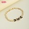 Black Butterfly Enamel Charm Bracelet | 18K Gold Plated Brass Bulk