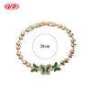 Green Butterfly Enamel Link Bracelet | 18K Gold Plated Brass Jewelry Manufacturer