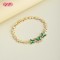 Green Butterfly Link Bracelet | 18K Gold Plated Brass Jewelry Manufacturer | Women's Jewely Bulk