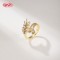 18K Gold Plated Ring | Brass Leaf Wheat Adjustable Ring | Women's Formal & Casual Wear by HD