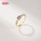 HD 18K Gold Plated Ring | Multi-Color AAA CZ Adjustable Open Brass Ring | Trendy Casual Wear