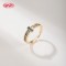 HD 18K Gold Plated Ring | Multi-Color AAA CZ Adjustable Open Brass Ring | Trendy Casual Wear