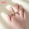 18K Gold Plated Ring | Multi-Color Adjustable Open Ring | Brass Jewelry for Daily Wear by Hengdian