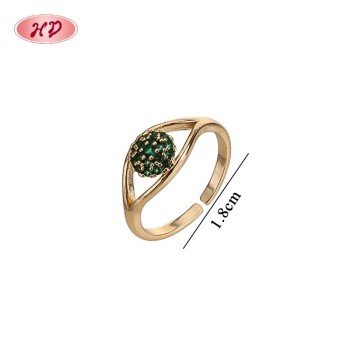 Dazzling Pave CZ Statement Ring | Export Fashion Jewelry Manufacturer | 18K Gold Brass