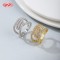 18K Gold/Silver Plated Brass Multi-Layer Ring | Clear AAA CZ Statement Ring | Wedding Ring
