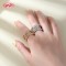18K Gold/Silver Plated Brass Multi-Layer Ring | Clear AAA CZ Statement Ring | Wedding Ring