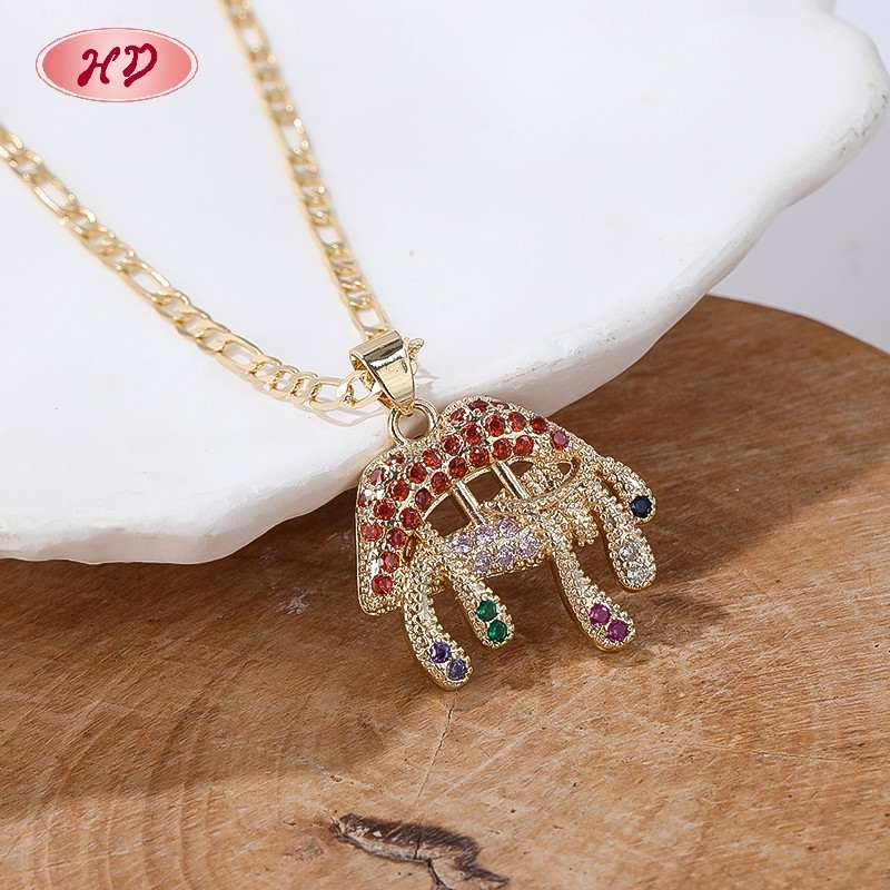 Hengdian (HD) Jewelry 18K Gold Plated Pendant Necklace 