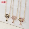 18K Gold Plated Brass Circle Bar Pendant Necklace | Drop Charm | Fashion Jewelry Bulk | Wedding Office Date Daily Chain