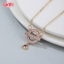 Trendy CZ Pendant Necklace Wholesale Supplier | 18K Gold Plated Brass, AAA Zirconia