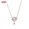 18K Gold Plated Brass Circle Bar Pendant Necklace | Drop Charm | Fashion Jewelry Bulk | Wedding Office Date Daily Chain