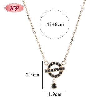 Graceful Pendant Necklace | Guangdong Factory Direct, 18K Gold Plated Brass, AAA Zirconia