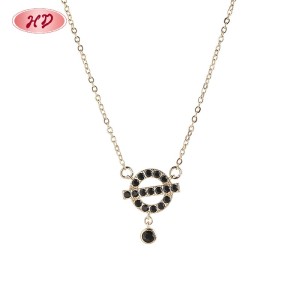 18K Gold Plated Brass Circle Bar Pendant Necklace | Drop Charm | Fashion Jewelry Bulk | Wedding Office Date Daily Chain
