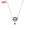 18K Gold Plated Brass Circle Bar Pendant Necklace | Drop Charm | Fashion Jewelry Bulk | Wedding Office Date Daily Chain