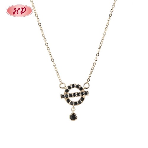 18K Gold Plated Brass Circle Bar Pendant Necklace | Drop Charm | Fashion Jewelry Bulk | Wedding Office Date Daily Chain