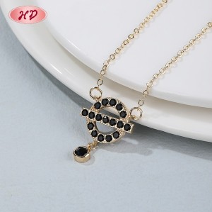 Graceful Pendant Necklace | Guangdong Factory Direct, 18K Gold Plated Brass, AAA Zirconia