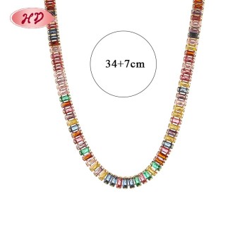 Eye-Catching AAA CZ Pendant Necklace | Bulk Supplier of 18K Gold Plated Brass Jewelry | Bulk Pendant Necklaces