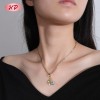 18K Gold Plated Copper Alloy Charm CZ Pendant Necklace | Shell Tree Chain | Fashion Jewelry Wholesale | Office Daily