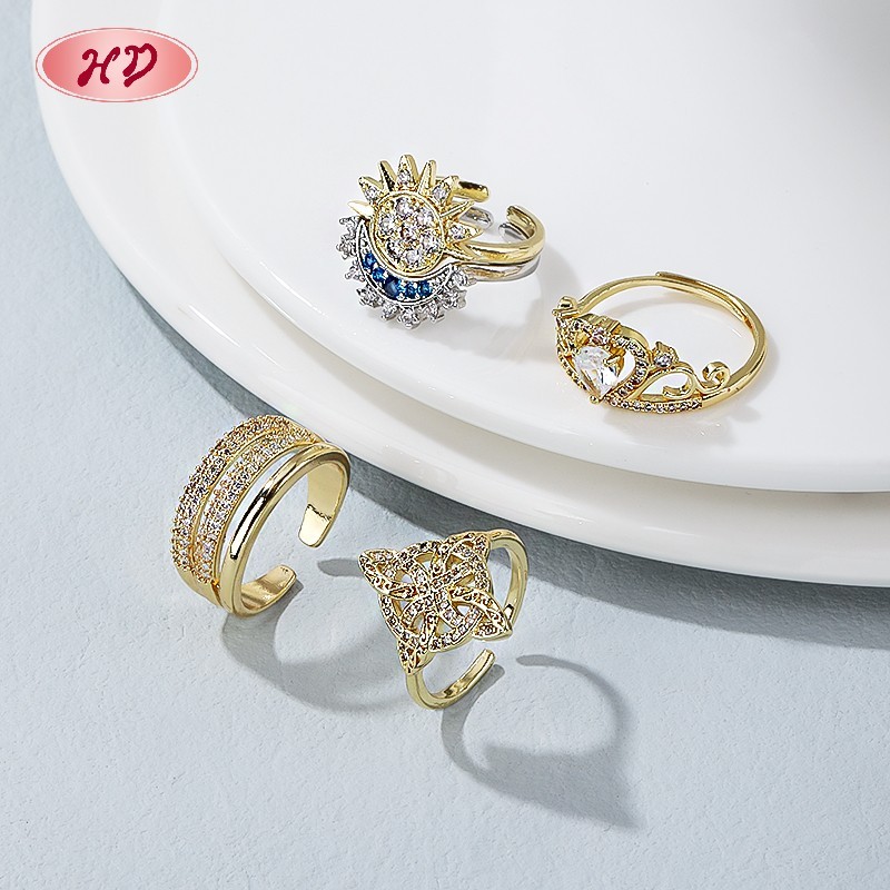 18K Gold Plated Brass Fashion Ring
