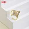 Artisan CZ Ring Export Manufacturer | 18K Gold Plated Brass with AAA Cubic Zirconia