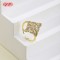 Artisan CZ Ring Export Manufacturer | 18K Gold Plated Brass with AAA Cubic Zirconia