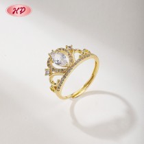 Modern Classic CZ Ring | OEM Factory Custom 18K Gold Plated Brass, AAA Cubic Zirconia | Oem Cz Ring