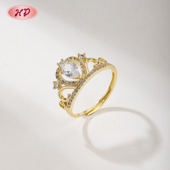 Modern Classic CZ Ring | OEM Factory Custom 18K Gold Plated Brass, AAA Cubic Zirconia | Oem Cz Ring