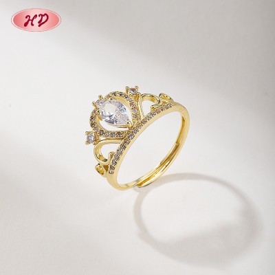 Modern Classic CZ Ring | OEM Factory Custom 18K Gold Plated Brass, AAA Cubic Zirconia | Oem Cz Ring
