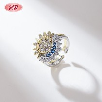 Exquisite CZ Ring Wholesale Supplier | 18K Gold Over Brass with AAA Cubic Zirconia
