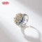 18K Gold Plated Brass Mixed Design Ring | AAA CZ Adjustable Open Ring for Women | For Bridal, Daily & Occasion Wear