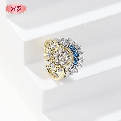 Exquisite CZ Ring Wholesale Supplier | 18K Gold Over Brass with AAA Cubic Zirconia