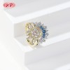 Exquisite CZ Ring Wholesale Supplier | 18K Gold Over Brass with AAA Cubic Zirconia