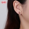 18K Gold Plated Copper Alloy Floral Moon AAA Zircon Stud Earrings | Classic Jewelry Wholesale | Wedding Bridal Daily Use