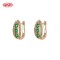 18K Gold Plated Copper Alloy Oval Marquise Huggie Earrings with Zircon | Fashion Jewelry Bulk for Women | Wedding & Gift