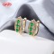 Wholesale 18K Gold Plated Classic Huggie Earrings Clear CZ Accent | Factory Direct Brass Hoops