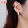 18K Gold Plated Copper Alloy Oval Marquise Huggie Earrings with Zircon | Fashion Jewelry Bulk for Women | Wedding & Gift