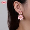 Romantic 18K Gold Plated Copper Alloy Floral Drop Earrings | Fashion Stud Earrings Bulk | Party Date and Daily Accessory
