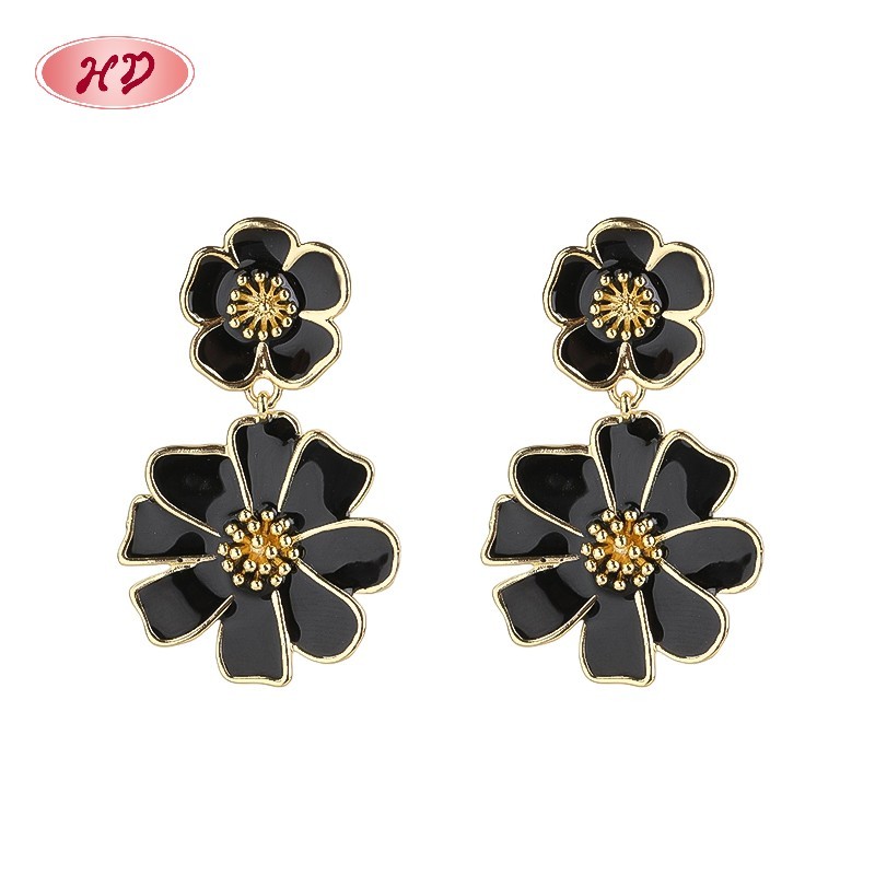 18K Gold Plated Earrings with Copper Alloy AAA Zircon for Women by Hengdian (HD) Jewelry