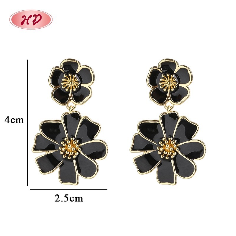 18K Gold Plated Earrings with Copper Alloy AAA Zircon for Women by Hengdian (HD) Jewelry