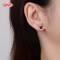 18K Gold Plated Stud Earrings with Copper Alloy | Women's Red Green Fruit Zircon Ear Studs Bulk Gift