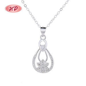 Water Droplets & Sterns Aaa Kubischer Zirkonia Halskette 925 Silber Mode Schmuck Großhandel