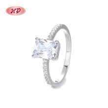 925 Silber Schmuck Ring With Simple And Atmospheric Geometrisch Hexagonal Independent Zirkon Klassisch Design