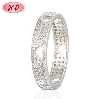 Hot Selling ManufactuRing Vergoldet Accessories Großhandel| Kundenspezifisch Hollow Herz Shaped Copper Rings| AAA Kubischer Zirkonia 18k Vergoldet