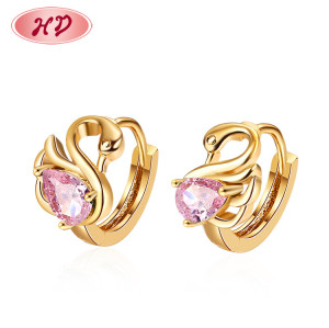 Fabrik Direkt Schmuck| Iconic Swan Huggie Hoop Damen OhrRinge|18k Vergoldet Copper Jewellery Distributor