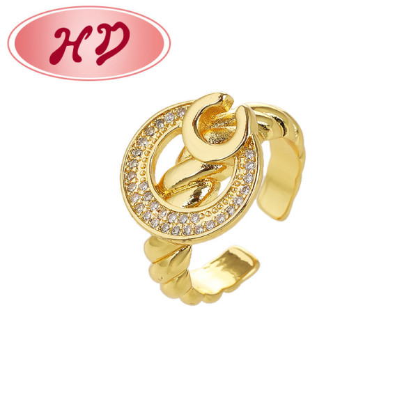 Großhandel Ring | 18K Vergoldet Zirkon Luxus Damen Schmuck