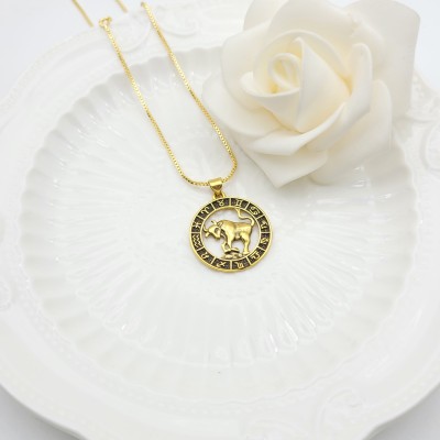 Taurus Schmuck Halskette Großhandel | Constellation Series Design 18k Vergoldet Halskette Schmuck