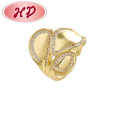Großhandel Ring Lieferant | 18K Line Hollow Zirkon Damen Ring
