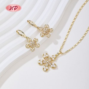 Mode Schmuck OhrRinge and Halskette Set | Elevate Your Stil with 18k Vergoldet